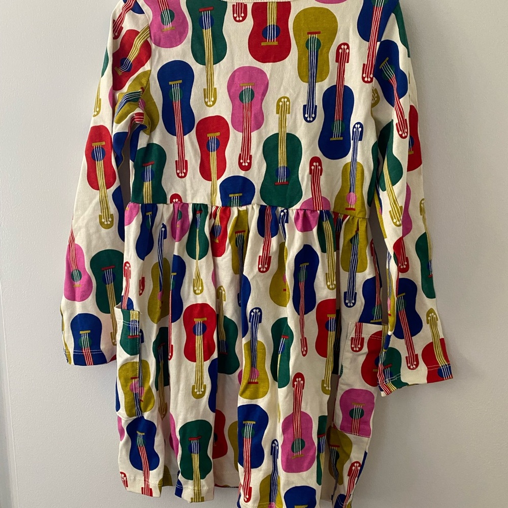 Colorful Guitar Print Kids Dress